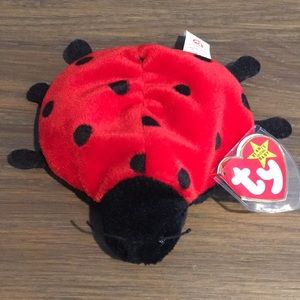 RARE “Lucky” the Lady Bug Beanie Baby (TY 1993) PVC Pellets
